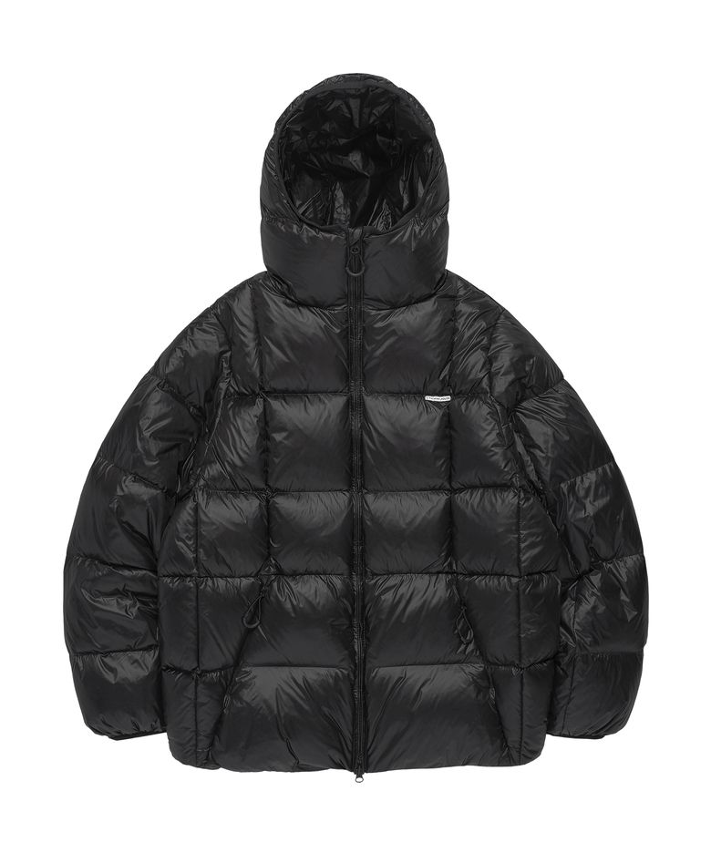 HOODED DUCK DOWN JACKET BLACK