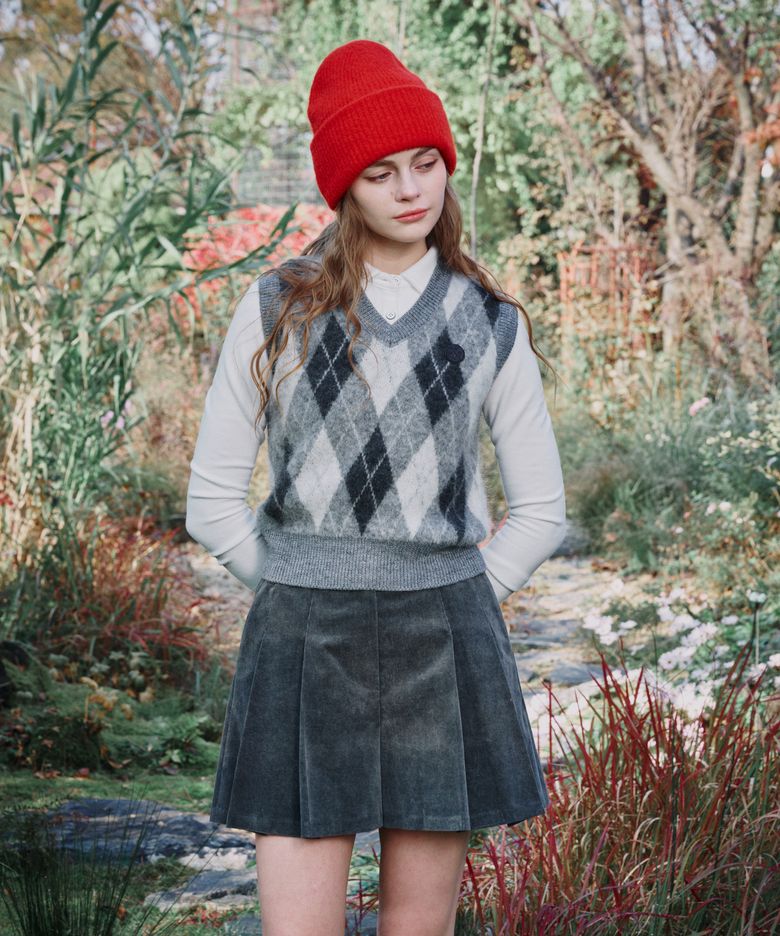 코듀로이 턱 쇼츠 D_GREY