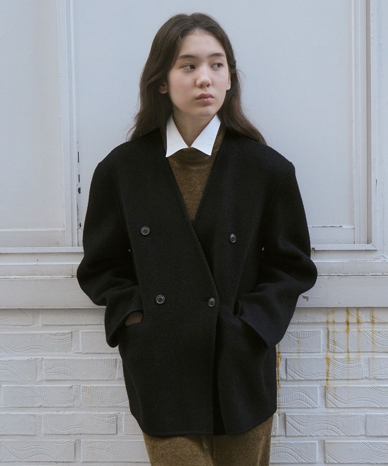 HAND SHAWL DOUBLE JACKET (BLACK)