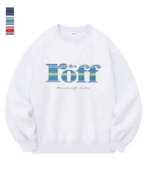 [기모선택] RÖFF TYPE PLAY STRIPE SEMI OVER FIT SWEATSHIRT (4color)