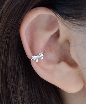 925실버 리본 귀찌 링 이어커프 귀걸이 이리나/ Irina