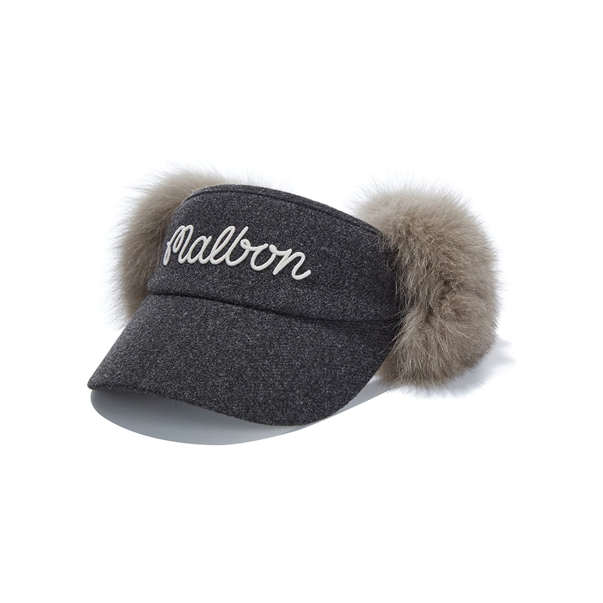 말본 골프(MALBON GOLF) 탈착 퍼 이어머프 바이저 DARK MELANGE GRAY (WOMAN)