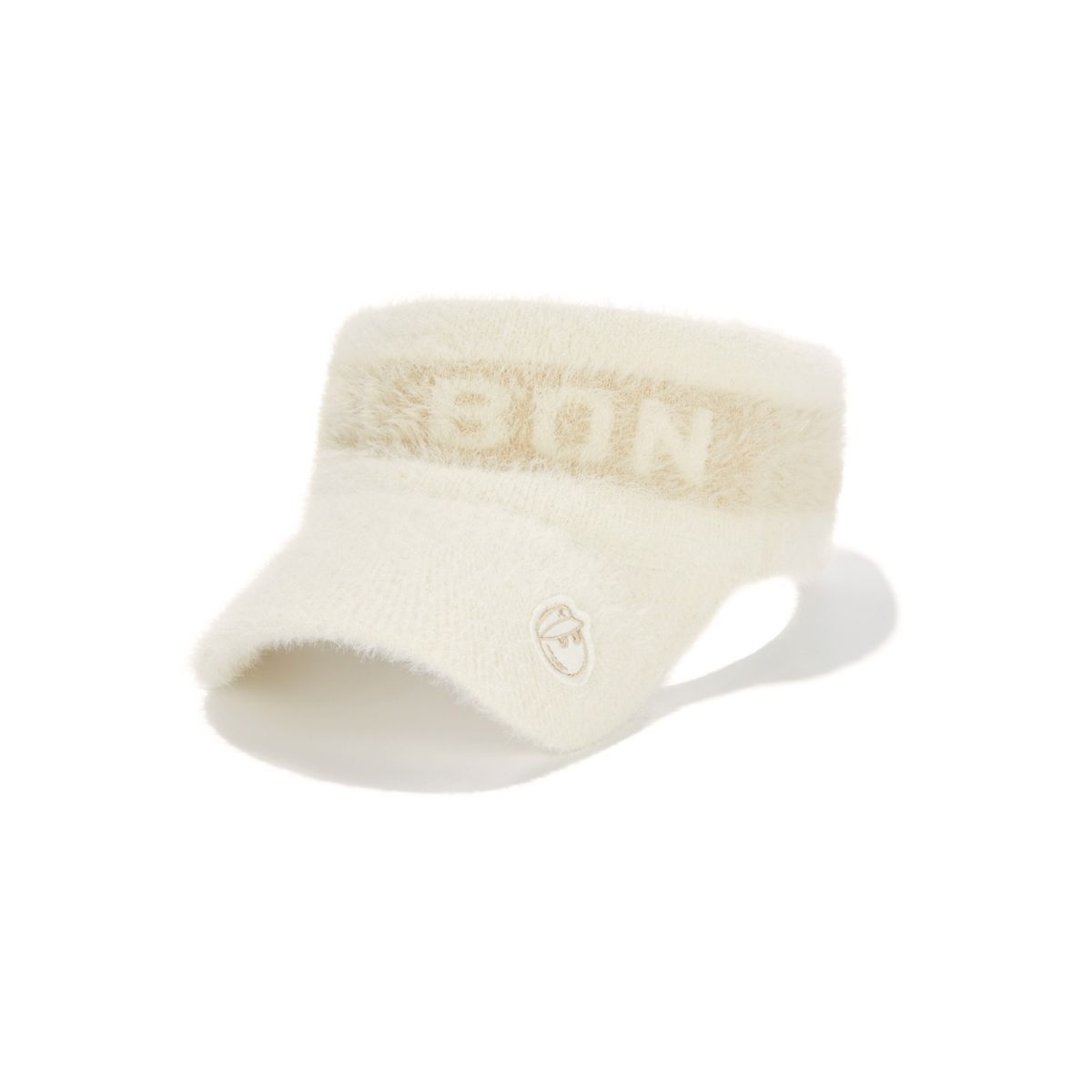 말본 골프(MALBON GOLF) 말본 로고 자가드 니트 바이저 IVORY (WOMAN)