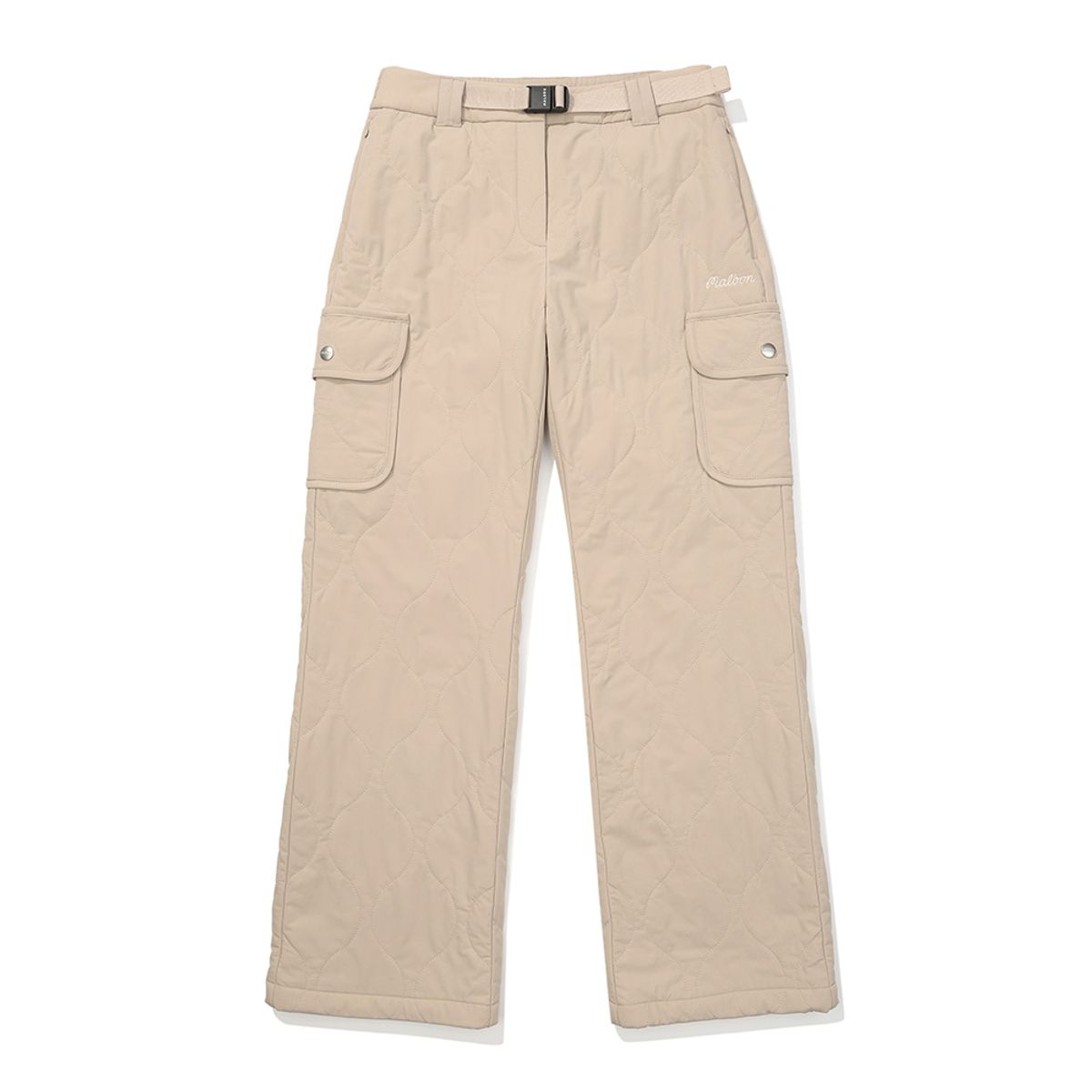 말본 골프(MALBON GOLF) 여성 카고 스트레이트 핏 퀄팅 팬츠 BEIGE (WOMAN)