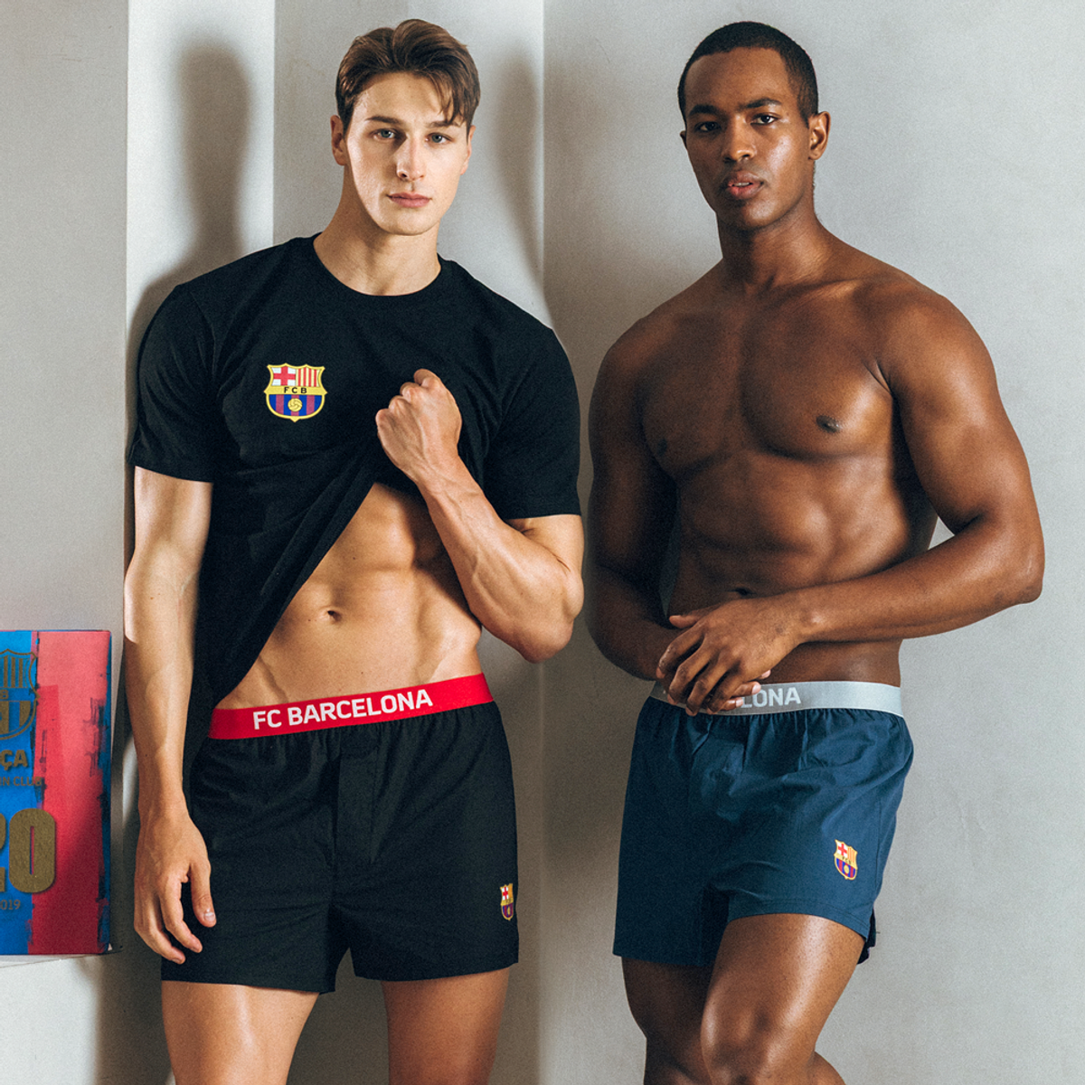 파리 생제르맹(PSG) FC바르셀로나 프리미엄 코튼 남성 팬티 남성 트렁크 팬티 5종 + 신발주머니