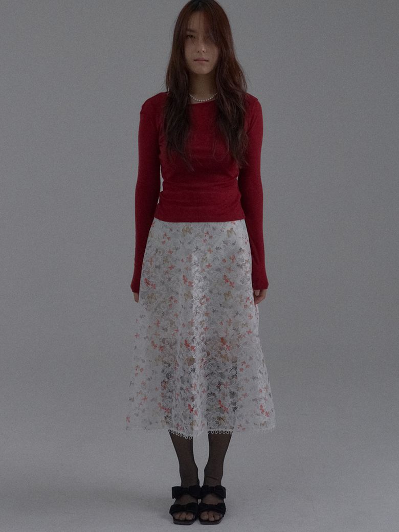 Slim Wool Lyocell Tee_Red