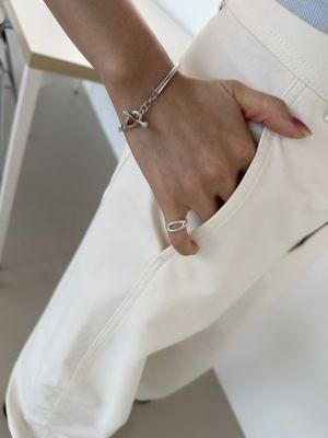 [925실버] 미니 홀 링