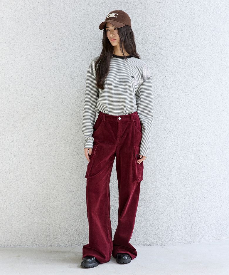 코듀로이 카고 팬츠 [BURGUNDY]