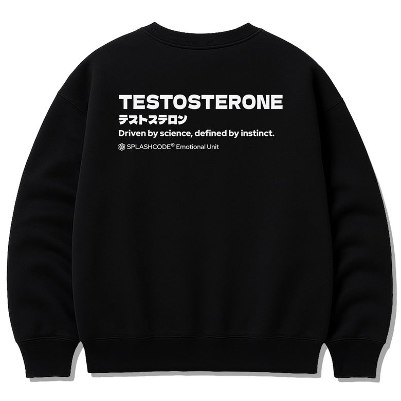 헤비 크루넥 맨투맨 블랙 - 테토(Testosterone)