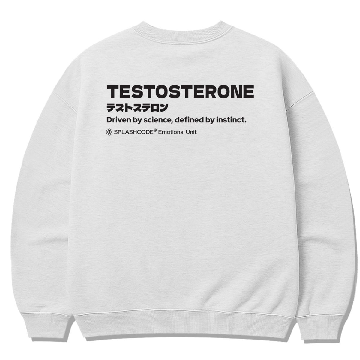 스플래시코드(SPLASHCODE) 헤비 크루넥 맨투맨 멜란지화이트 - 테토(Testosterone)