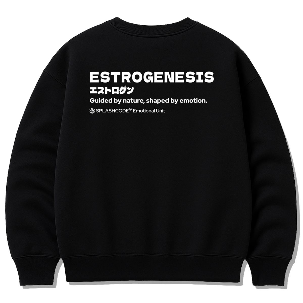 스플래시코드(SPLASHCODE) 헤비 크루넥 맨투맨 블랙 - 에겐(Estrogen)