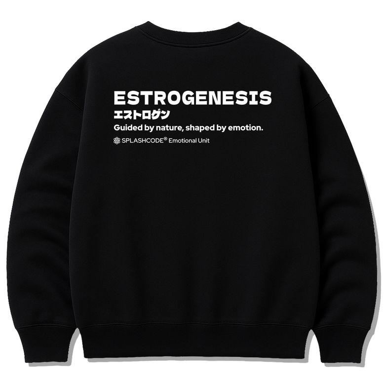 헤비 크루넥 맨투맨 블랙 - 에겐(Estrogen)