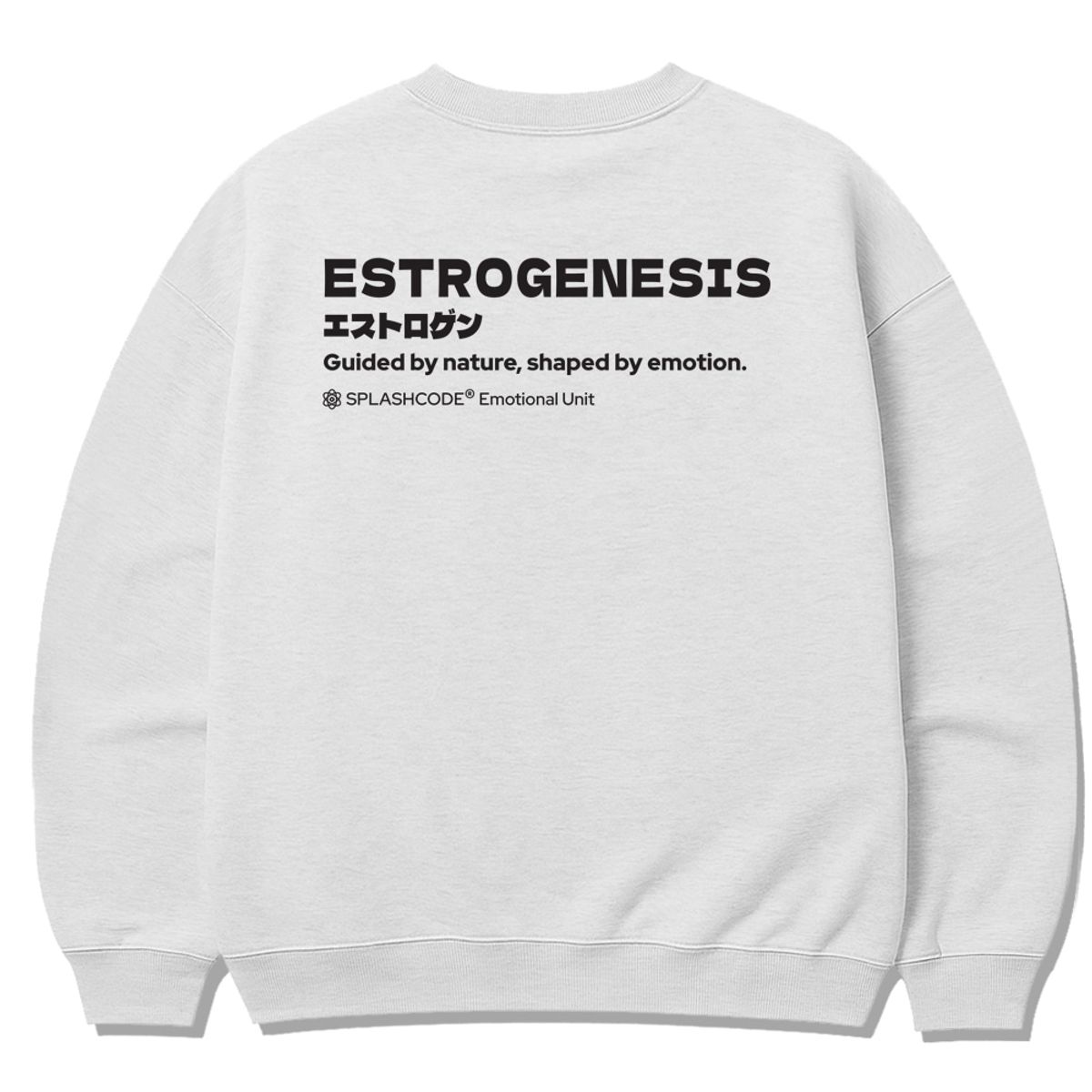 스플래시코드(SPLASHCODE) 헤비 크루넥 맨투맨 멜란지화이트 - 에겐(Estrogen)