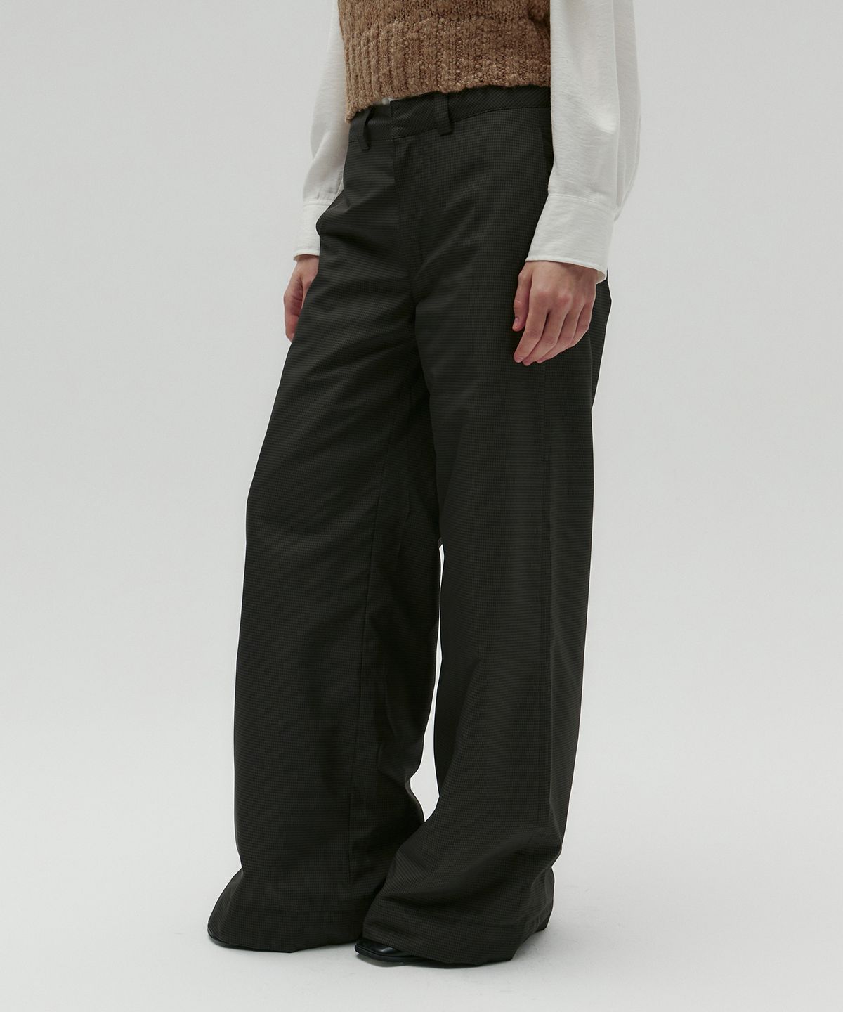 솔티페블(SALTY PEBBLE) SOFT PADDED WIDE PANTS [CHECK]
