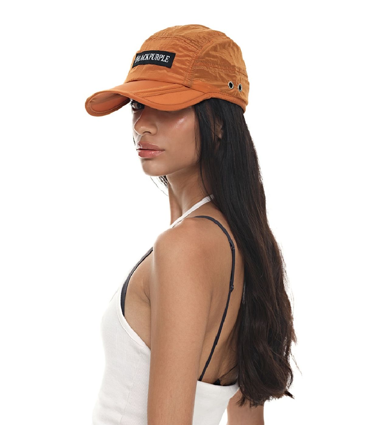 블랙 퍼플(BLACK PURPLE) 러너스 바이저 캡 Runner’s Visor Cap_ Orange