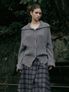 SOLA high neck knit cardigan_GRAY