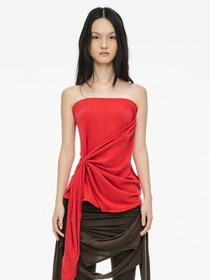 LAYERED FLARE TOP / RED