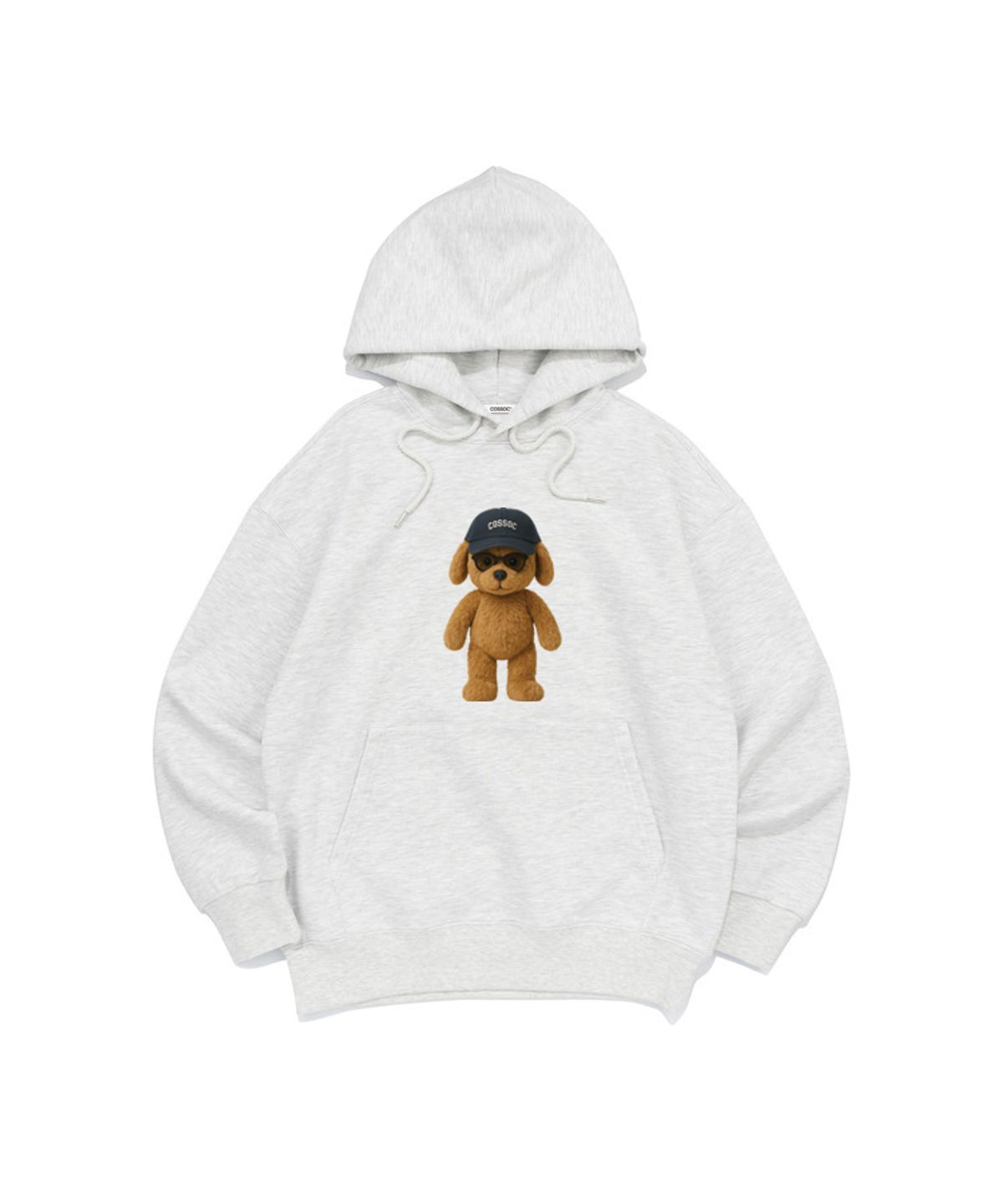 코소(COSO) CC 캡 도그 후드 티셔츠 (LIGHT GREY)