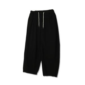 워시드 코튼 와이드 트윌 팬츠 (블랙