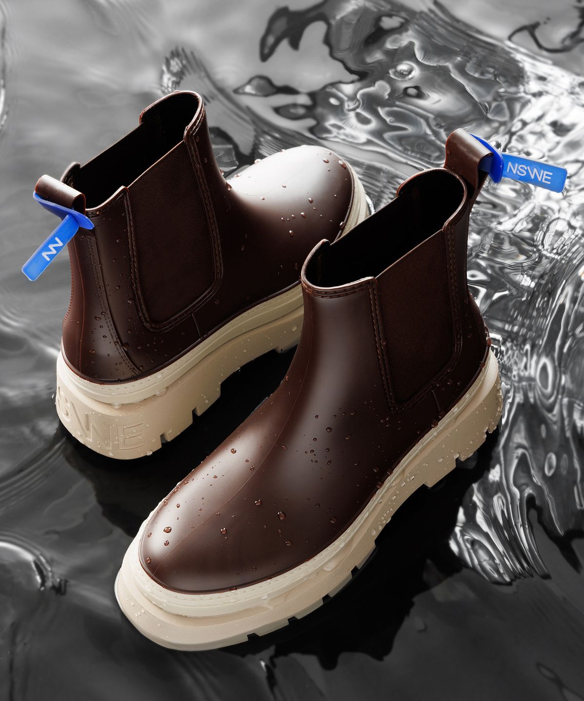 느쉐(NSWE) VLOCKER 첼시 레인부츠 7CM (Russin Brown) -NSW102RO