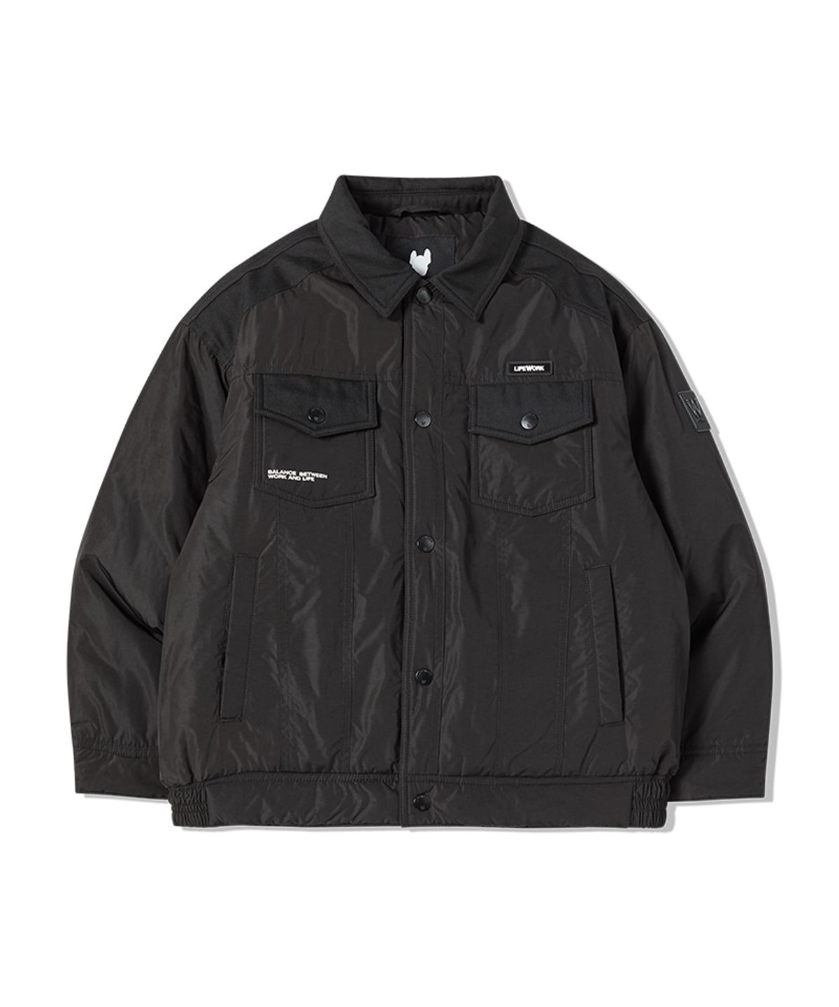라이프워크 키즈(LIFEWORK KIDS) 키즈) 컬러블럭 트러커 패딩 점퍼
