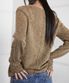BOKSASH PENDANT V-NECK CARDIGAN, CAMEL BROWN