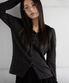 BOKSASH PENDANT V-NECK CARDIGAN, BLACK