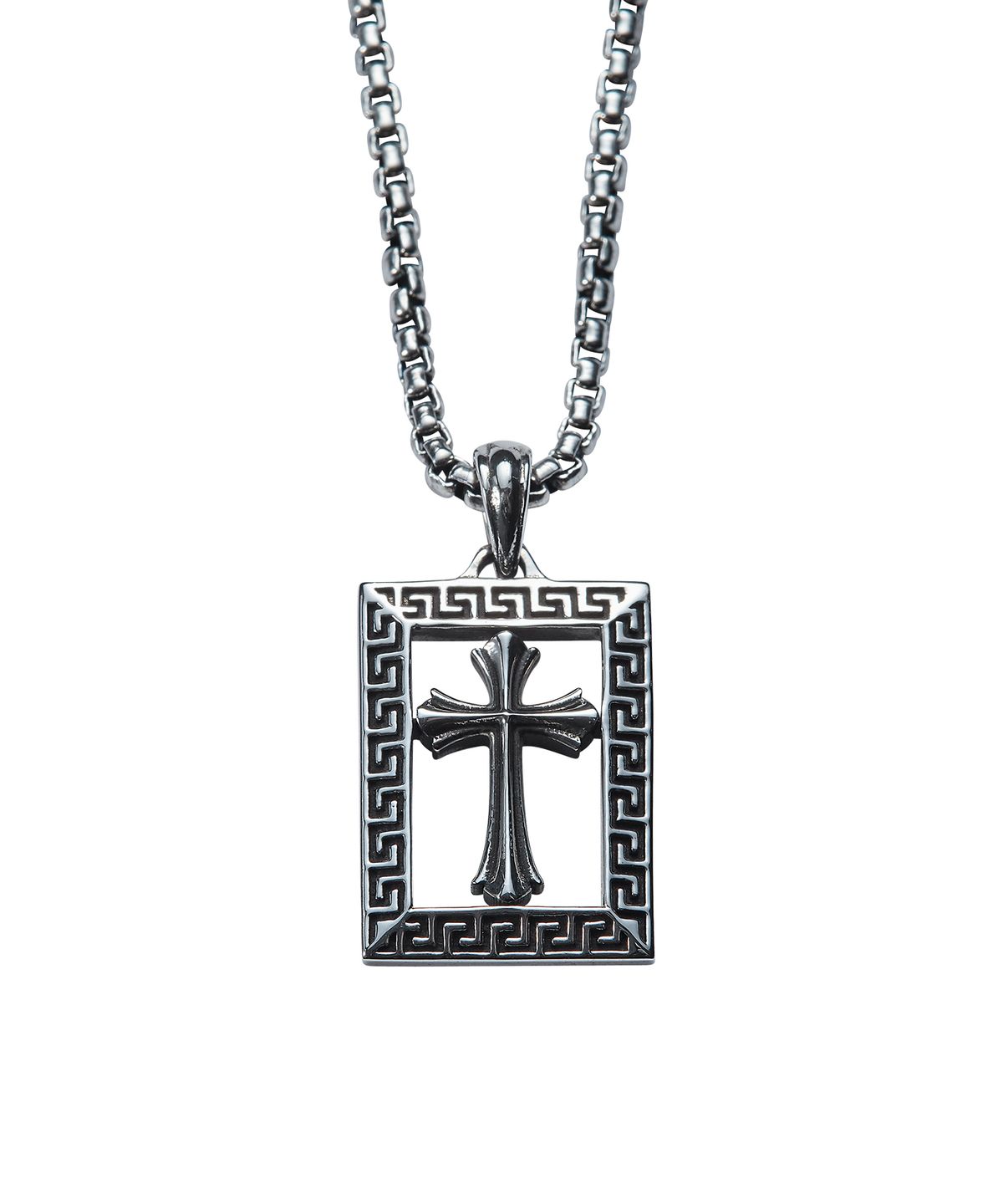 스팅925(STING925) Meander Frame Royal Cross Pendant