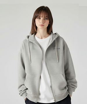 시그널 로고 후드 2WAY ZIP-UP_그레이