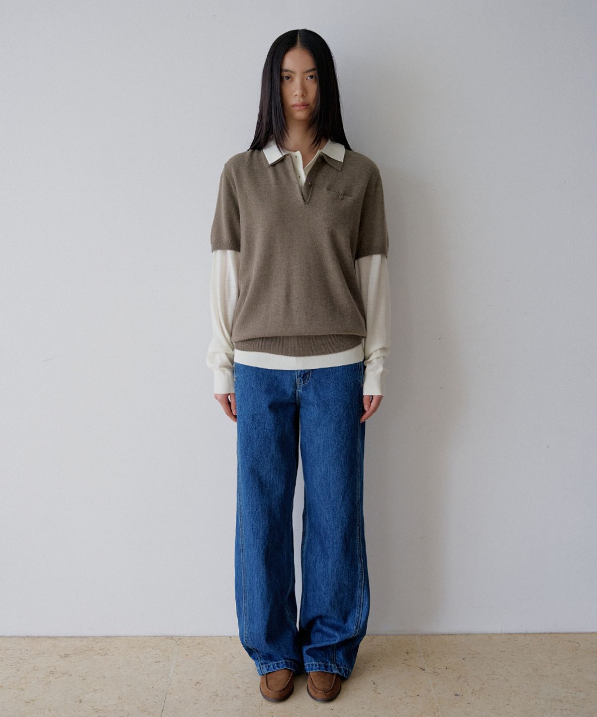 모헤(MOHAE) 2 way straight denim _ blue