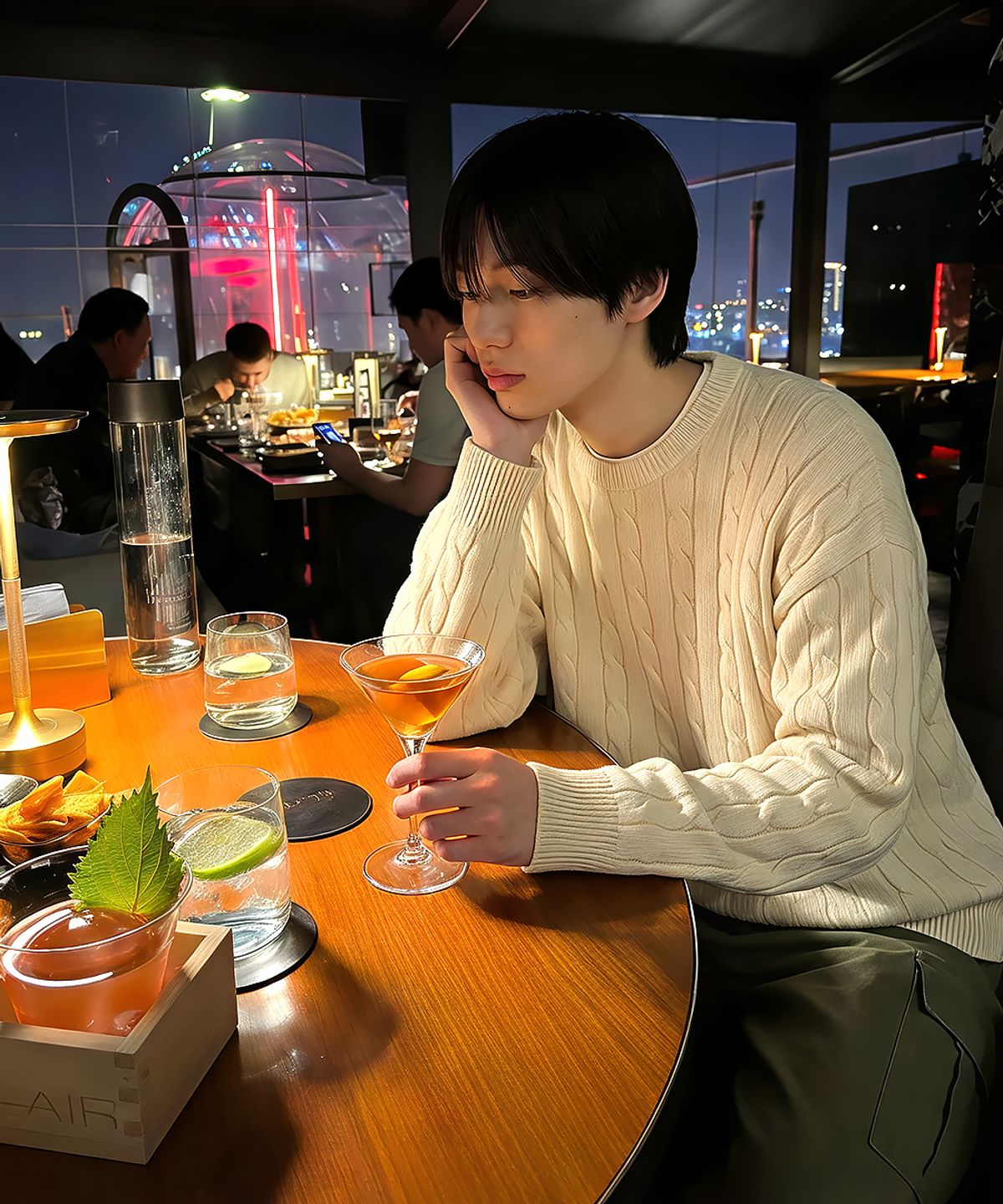 유라이프지(ULIFEZIP) 베이직 꽈배기 라운드넥 케이블 니트 5 Color [ULZK_0001]