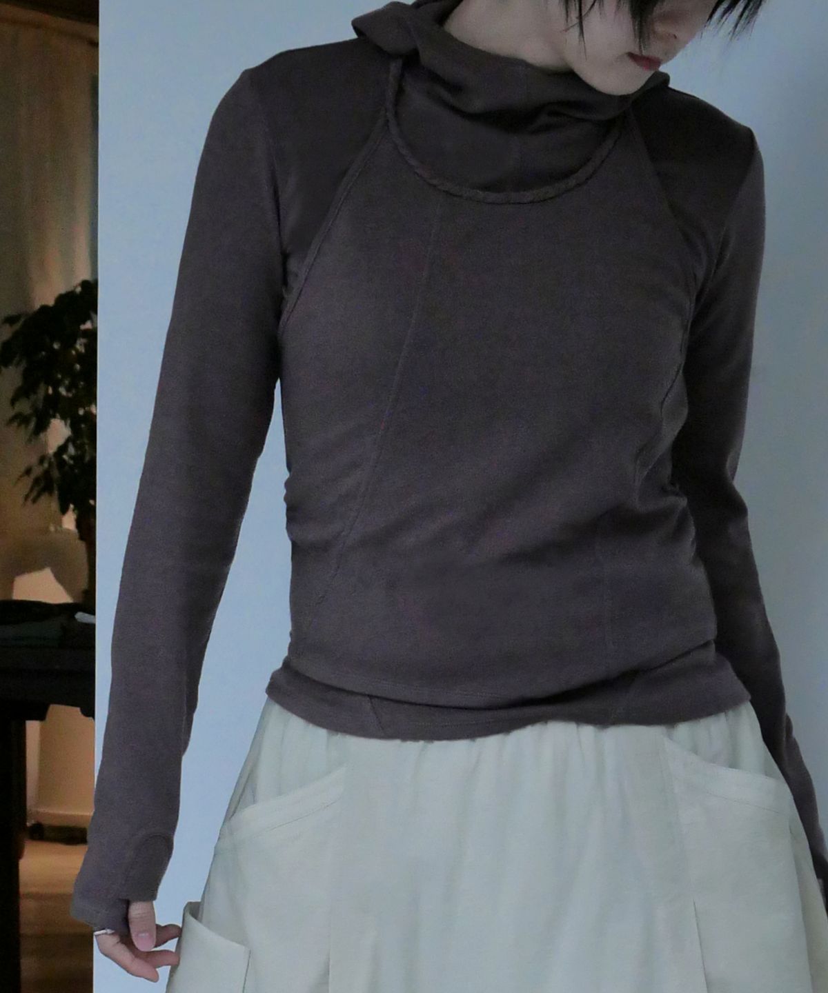 차마스포츠랩(CHAMASPORTSLAB) Wool Blend Hoody_ Mocha