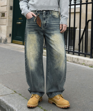 리자드 데님팬츠 (그린블루)