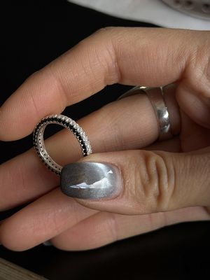 [925실버] 블랙 베리 링