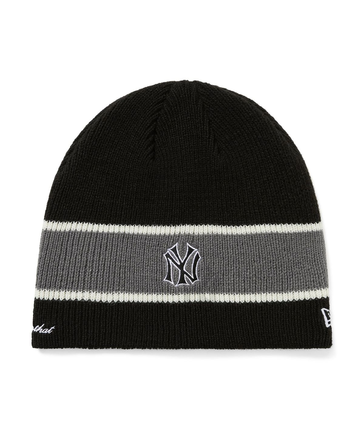 디스이즈네버댓(THISISNEVERTHAT) TNT STRIPE BEANIE NEYYAN Black