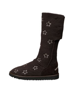 STAR KNIT LONG BOOTS (BROWN)