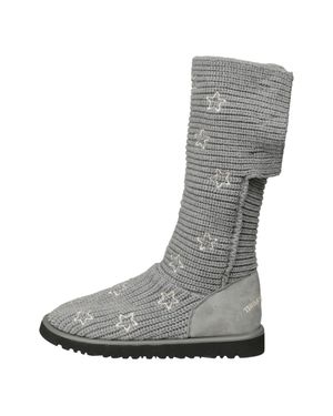 STAR KNIT LONG BOOTS (GREY)