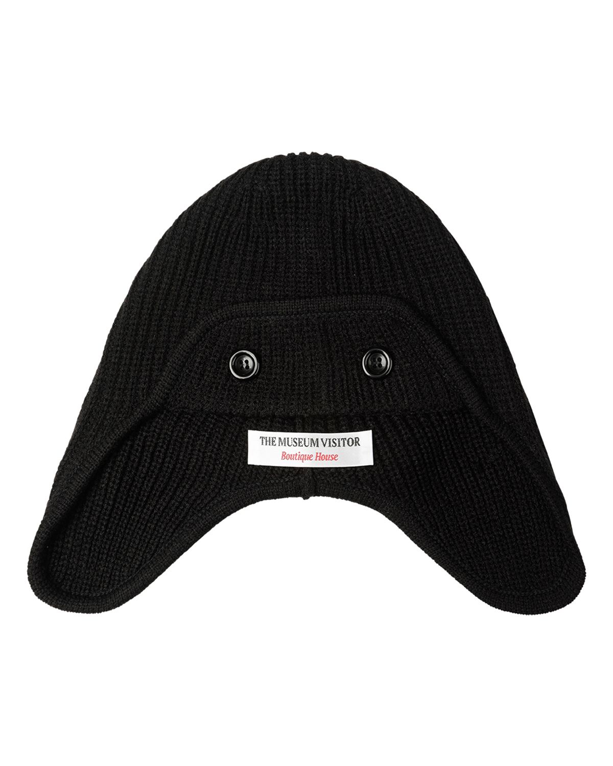 더뮤지엄비지터(THEMUSEUMVISITOR) RIBBON KNIT BEANIE (BLACK)