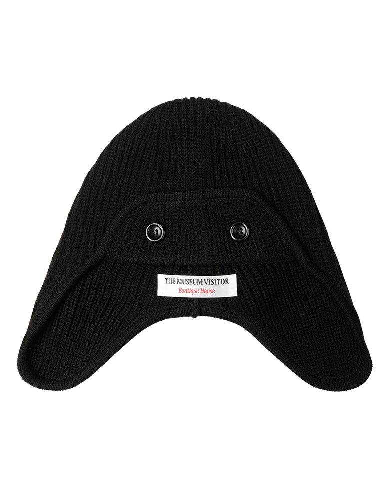 RIBBON KNIT BEANIE (BLACK)