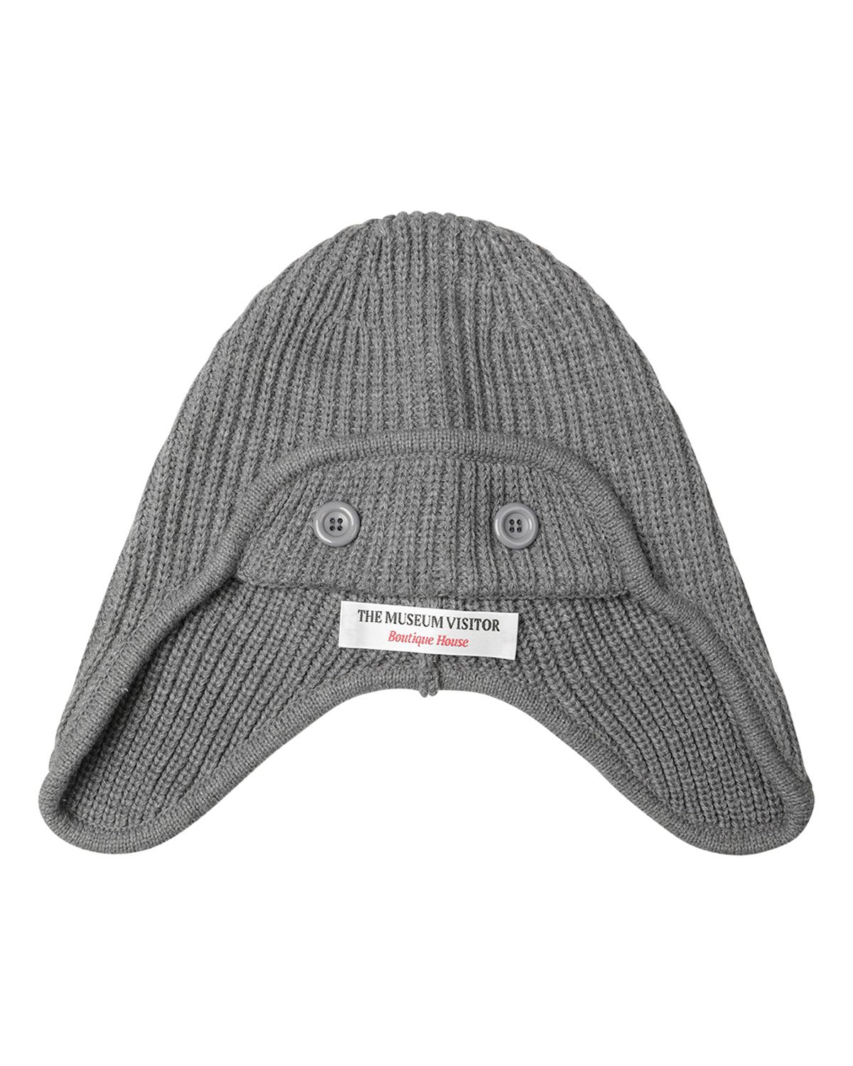 더뮤지엄비지터(THEMUSEUMVISITOR) RIBBON KNIT BEANIE (GREY)
