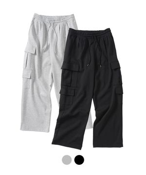 [2PACK] 와이드 카고 더블 포켓 롱 팬츠_2COLOR