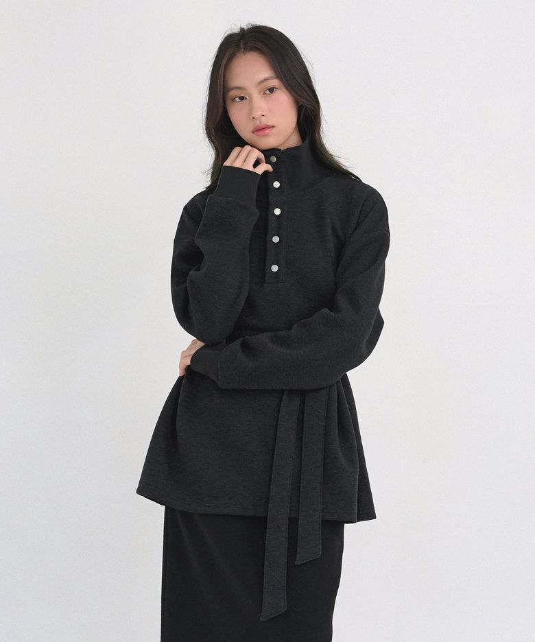 브로디 하이넥 오버핏 울 스웻셔츠