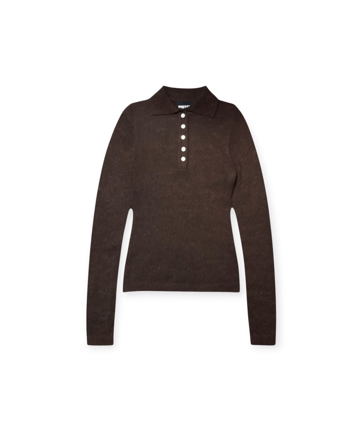 본슬리피(BORN SLIPPY) Alpaca Polo Knit (Brown)