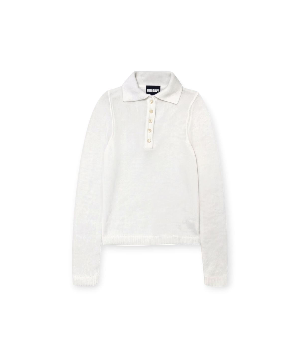 본슬리피(BORN SLIPPY) Alpaca Polo Knit (Ivory)