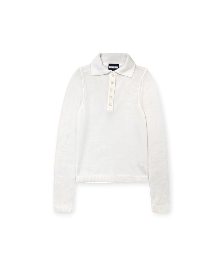 Alpaca Polo Knit (Ivory)