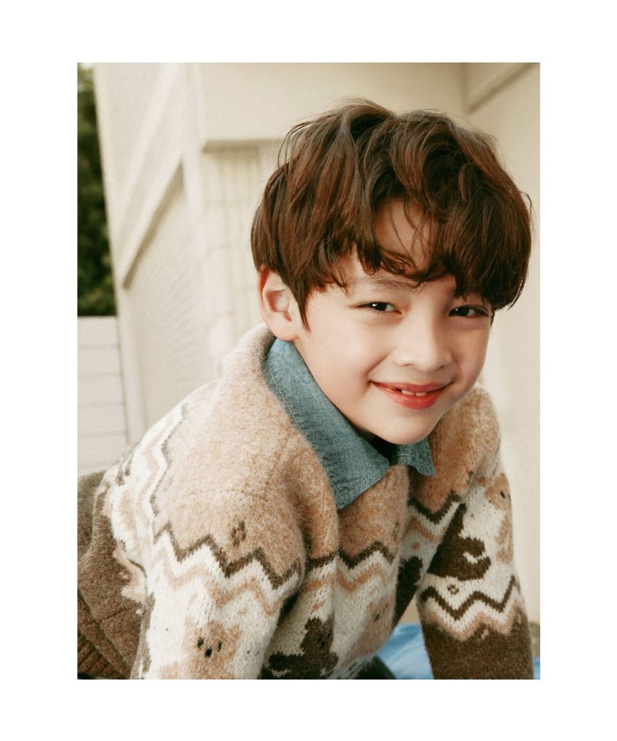 빈폴 키즈(BEANPOLE KIDS) 곰돌이 코위찬 풀오버 니트  브라운 (BI5Y51U03D)
