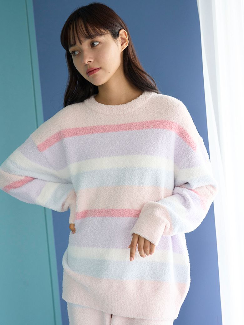 BABY MOCO 컬러풀 보더 풀오버 PWNT255063