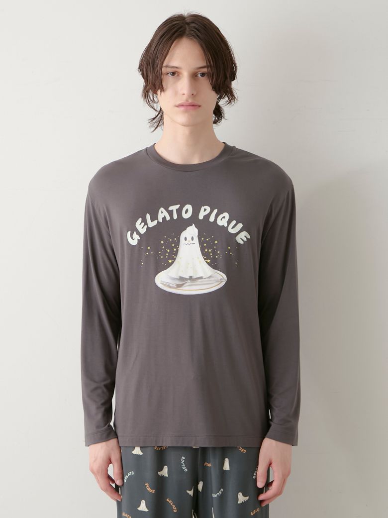 [HOMME] TRICK GHOST 원포인트 롱 티셔츠 PHCT254935