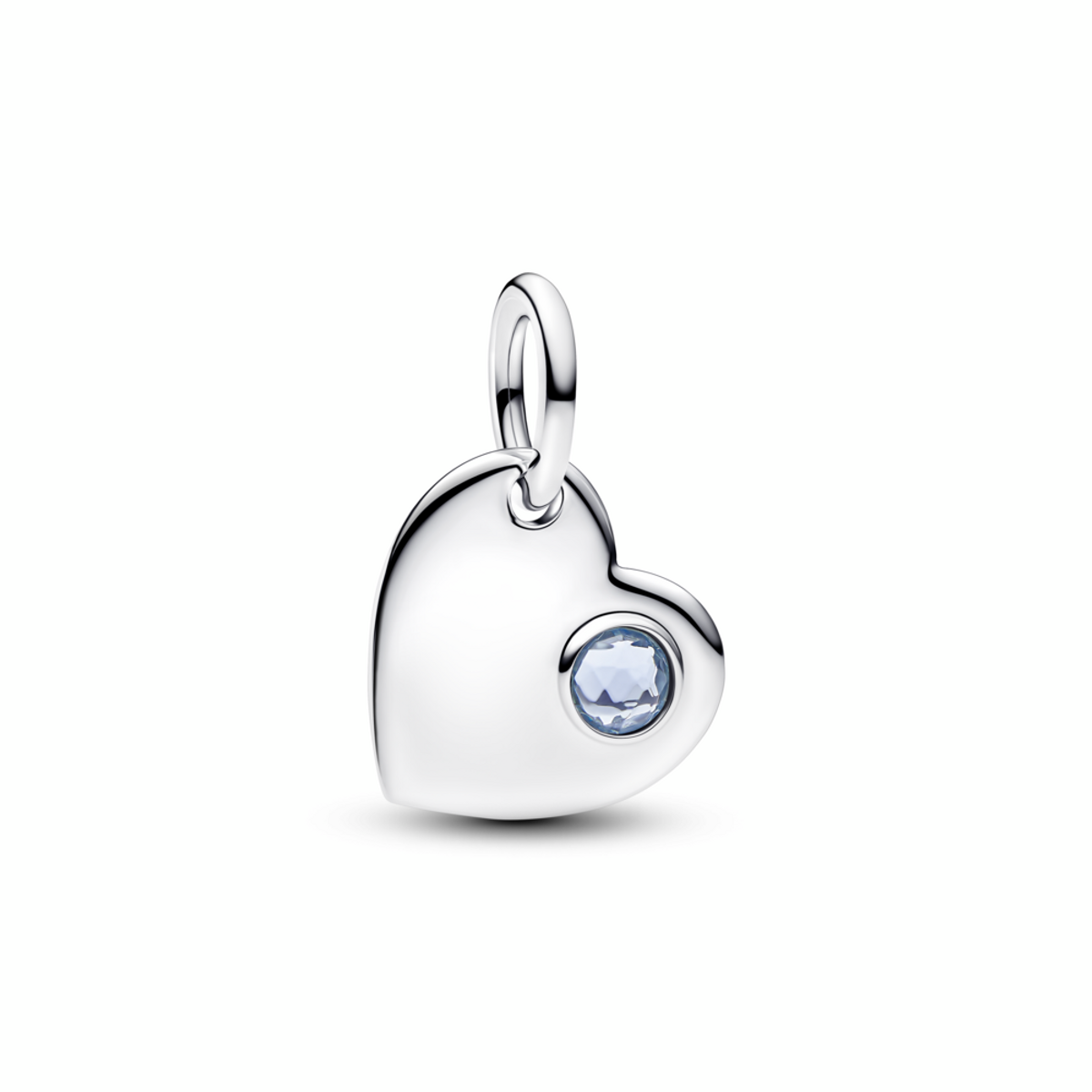 판도라(PANDORA) 인그레이버블 하트 댕글 참 - 아쿠아 블루 스톤 794295C03