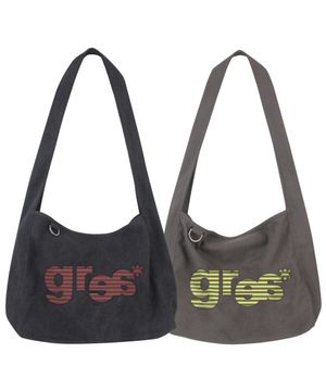 [UNISEX]GRAE-S 스트라이프 코튼 캔버스 크로스백_2color